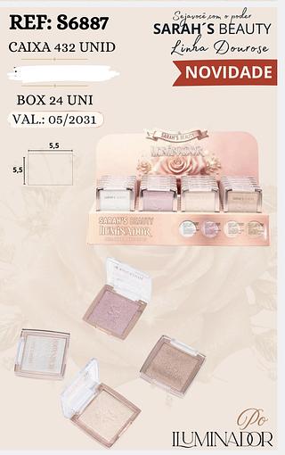PO ILUMINADOR SARAHS BEAUTY C/24PCS