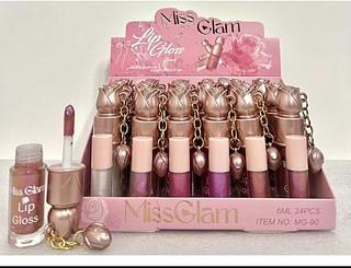 LIP GLOSS ESPELHADO MISS GLAM C/24PCS