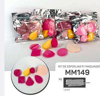 KIT ESPONJA PARA MAQUIAGEM C/12PCS