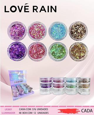 GLITTER LOVE RAIN C/12PCS