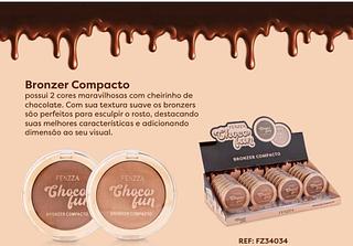 BRONZER COMPACTO CHOCO FUN FENZZA C/24PCS