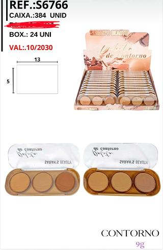 PALETA DE CONTORNO SARAHS BEAUTY C/24PCS