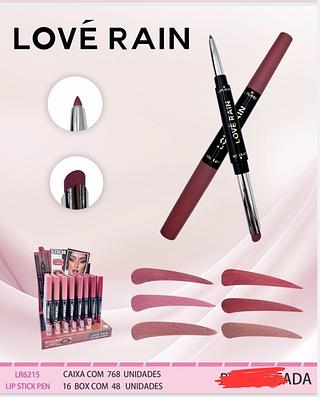LIP STICK 2 EM 1 LOE RAIN C/48PCS