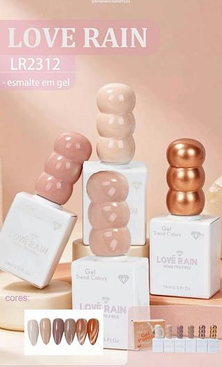 ESMALTE EM GEL LOVE RAIN C/6PCS