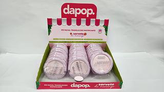 PO COMPACTO TRANSLUCIDO SORVETE DE MORANGO DAPOP C/24PCS