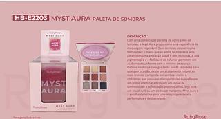 PALETA DE SOMBRAS MYST AURA RUBY ROSE C/12PCS