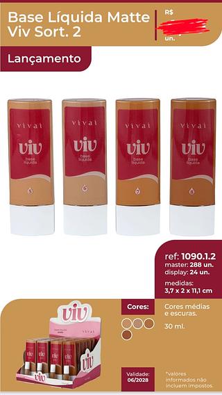 BASE LIQUIDO MATTE VIVI SORT 2 VIVAI C/24PCS
