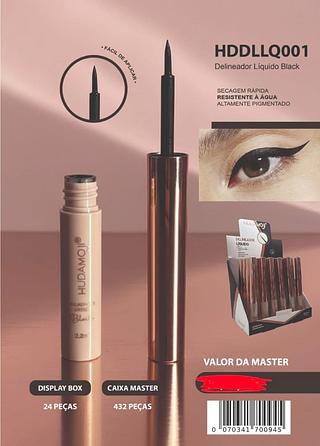 DELINEADOR LIQUIDO BLACK HUDA MOJI C/24PCS
