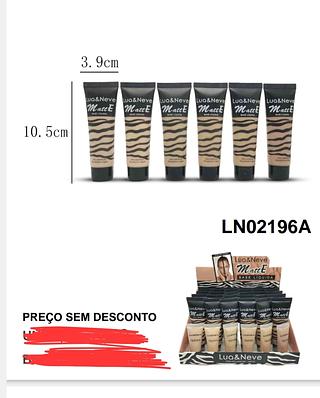 BASE LIQUIDO MATTE LUA NEVE COR A C/24CPS