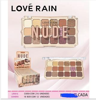 PALETA DE SOMBRA NUDE LOVE RAIN C/12PCS