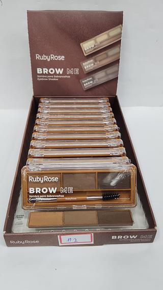 SOMBRA PARA SOBRANCELHAS BROW ME RUBY ROSE COR 2 C/12PCS