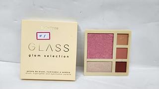 PALETA DE BLUSH ILUMINADOR E SOMBRA GLASS RUBY ROSE C/12PCS