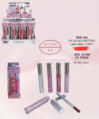 LIP GLOSS GRITTER +LAPIS LABIAL2 EM 1 BOBBI RARA C/24PCS