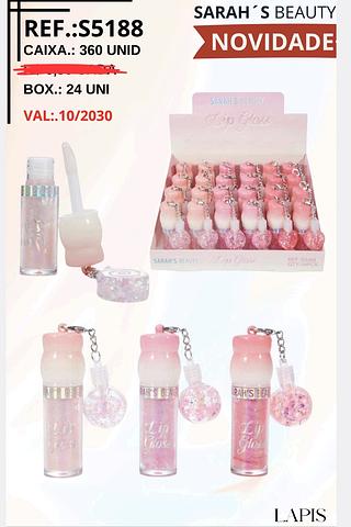 LIP GLOSS SARAHS BEAUTY C/24PCS