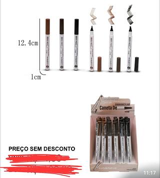 CANETA FIO A FIO LUA NEVE C/24PCS