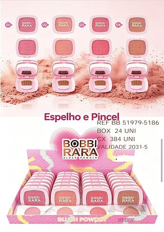 BLUSH COM ESPELHO E PINCEL BOBBI RARA C/24PCS