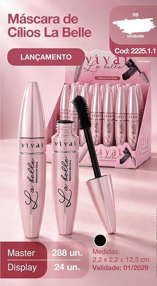 MASCARA DE CILIOS LA BELLLE VIVAI C/24PCS