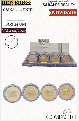PO COMPACTO SARAHS BEAUTY C/24PCS