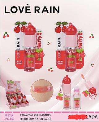 LIP GLOSS CEREJA LOVE RAIN C/12CPS