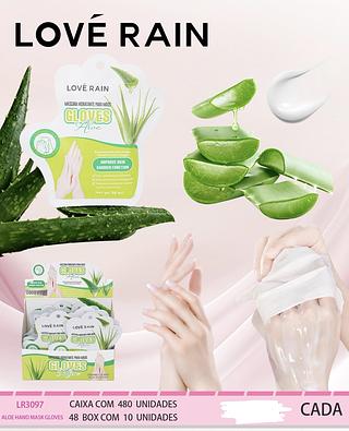 MASCARA HIDRATANTE PARA MAOS ALOE LOVE RAIN C/10PCS