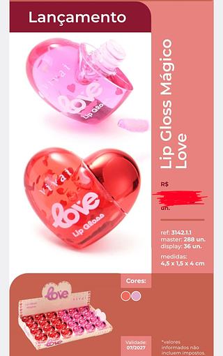 LIP GLOSS MAGICO LOVE VIVAI C/24PCS