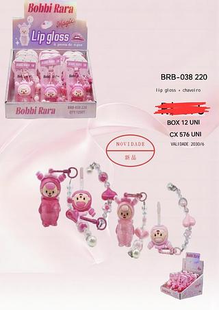 LIP GLOSS+CHAVEIRO BOBBI RARA C/12PCS