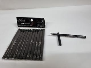 lapis de olho retratil preto anca c/12pcs