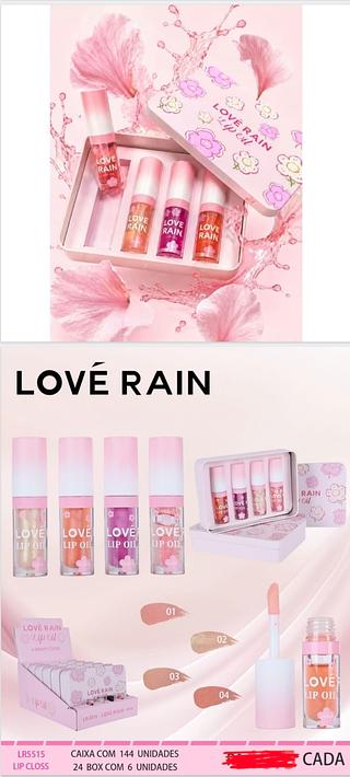 KIT LIP GLOSS LOVE RAIN C/6PCS