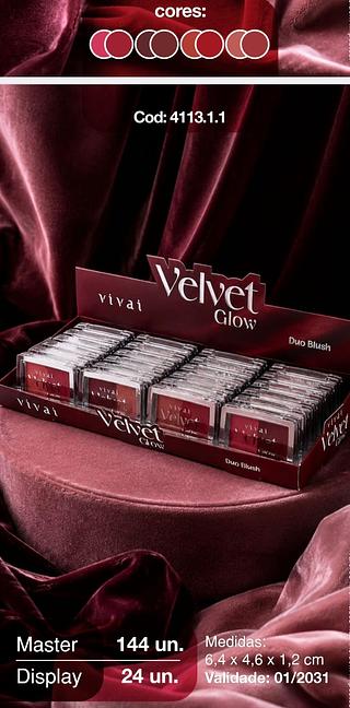 DUO BLUSH VELVET GLOW VIVAI C/24PCS