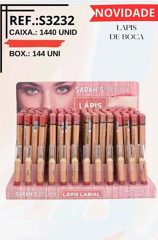 LAPIS DE BOCA SARAHS BEAUYT C/144PCS