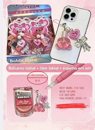 BALSAMO LABIAL +OLEO LABIAL +ESPELHO EM UM BOBBI RARA C/18PCS
