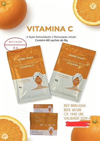 MASCARA FACIAL PEELA OFF VITAMINA C BOBBI RARA C/60PCS