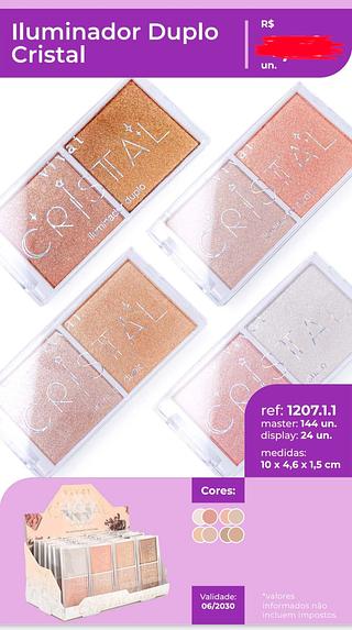 ILUMINADOR DUPLO CRISTAL VIVAI C/24PCS