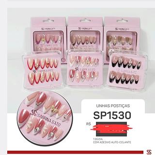 UNHA POSTICAS COM ADESIVO AUTO COLANTE SABRINA SATO C/12PCS