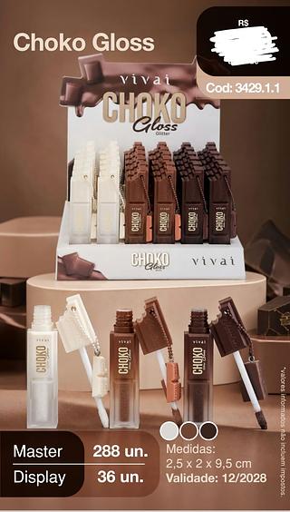 GLOSS GLITTER CHOKO VIVAI C/36PCS