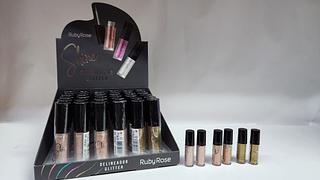 delineador glitter shine ruby rose c/36pcs