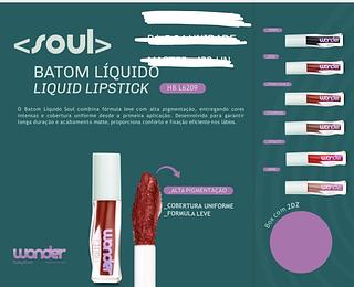 BATOM LIQUIDO MATTE SOUL WONDER RUBY ROSE C/36PCS