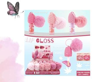 LIP GLOSS COM POM POM C/24PCS