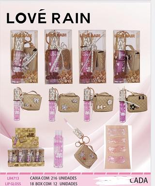 LIP GLOSS LOVE RAIN C/12PCS