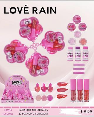 KIT LIP GLOSS LOVE RAIN C/24PCS