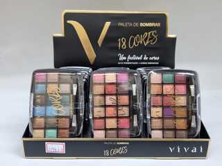 kit 18 cores sombras vivai c/24pcs