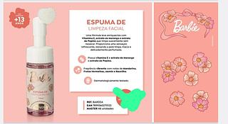 Espuma de Limpeza Facial Barbie C;12 PCS Fenzza
