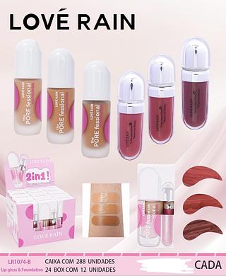 LIP GLOSS E BASE LOVE RAIN C/12PCS