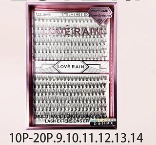 KIT CILIOS TUFINHO C/12PCS 10P-20PLOVE RAIN