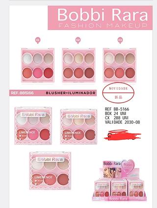 BLUSH E ILUMINADOR BOBBI RARA C/24PCS
