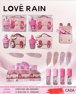 LIP GLOSS LOVE RAIN C/12PCS