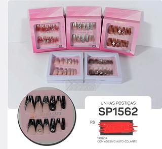 UNHA POSTICAS COM ADESIVO AUTO COLANTE SABRINA SATO C/12PCS