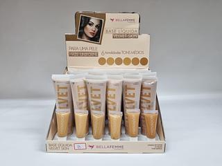 base velvet skin-tons medios bella femme c/24pcs