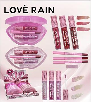 KIT GLOSS E LAPIS LOVE RAIN C/12PCS