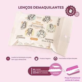 LENCO DEMAQUILANTE PRINCESAS FENZZA C/24PCS
